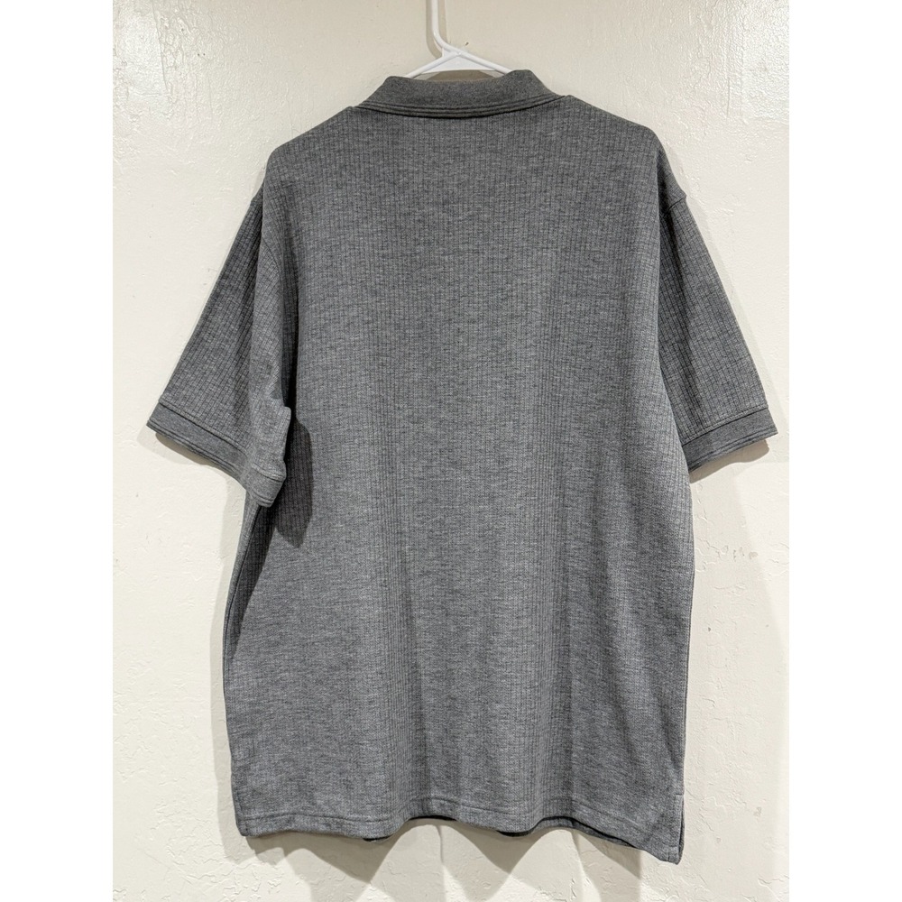 Marc New York Andrew Marc Mens XL Grey Ribbed Sweater Polo Shirt CMMNYK617-GRY - Picture 3 of 7